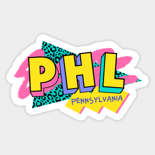 Philadelphia, Pennsylvania Retro 90s Logo Sticker